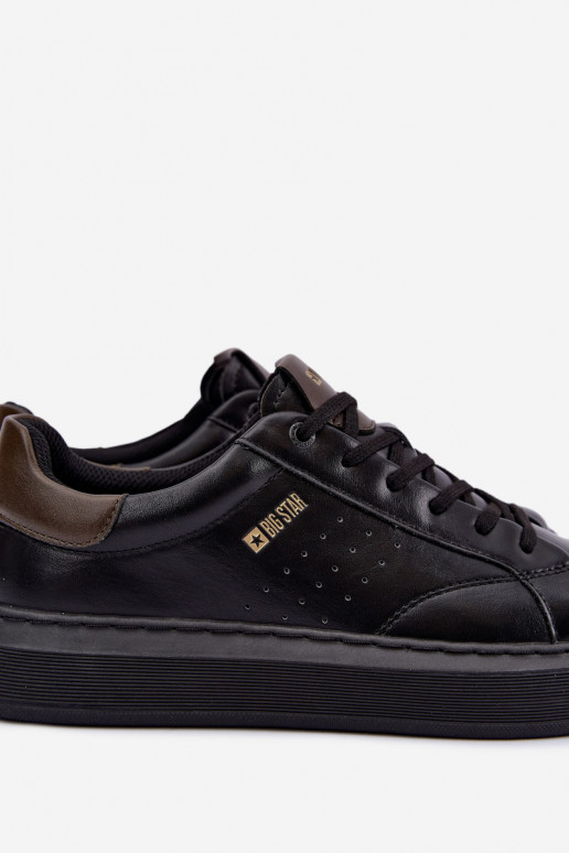 Sneakers neri da uomo con piattaforma Big Star UU174291