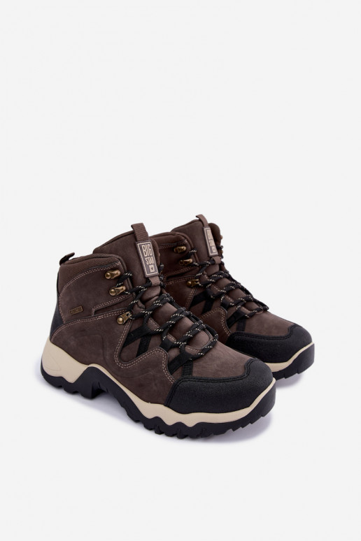 Stivali da trekking marroni scuri da uomo Big Star UU174183 HI-Poly System