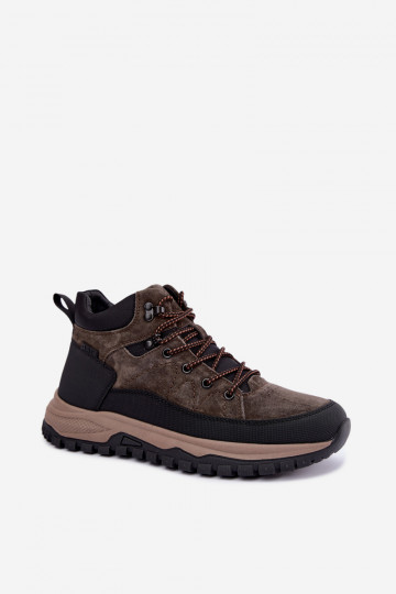 Stivali marroni scuri isolati in suede sintetico da uomo Big Star UU174248