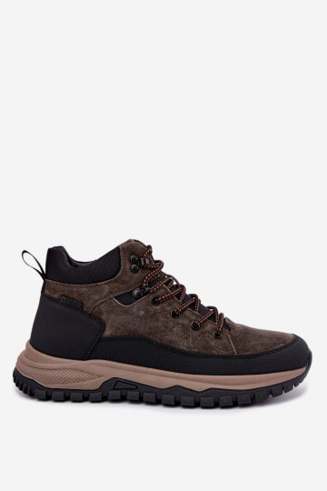 Stivali marroni scuri isolati in suede sintetico da uomo Big Star UU174248 2