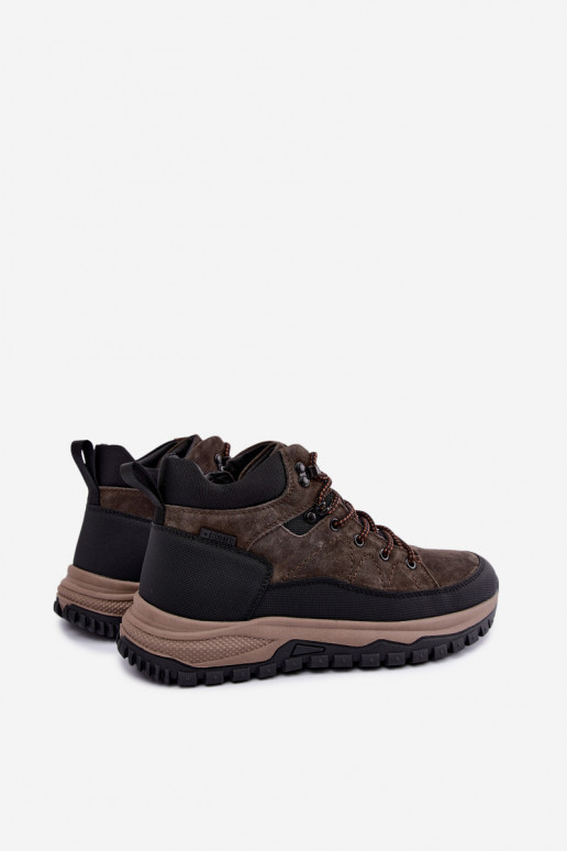 Stivali marroni scuri isolati in suede sintetico da uomo Big Star UU174248