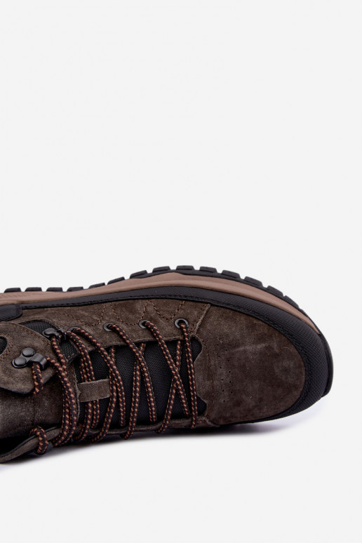 Stivali marroni scuri isolati in suede sintetico da uomo Big Star UU174248
