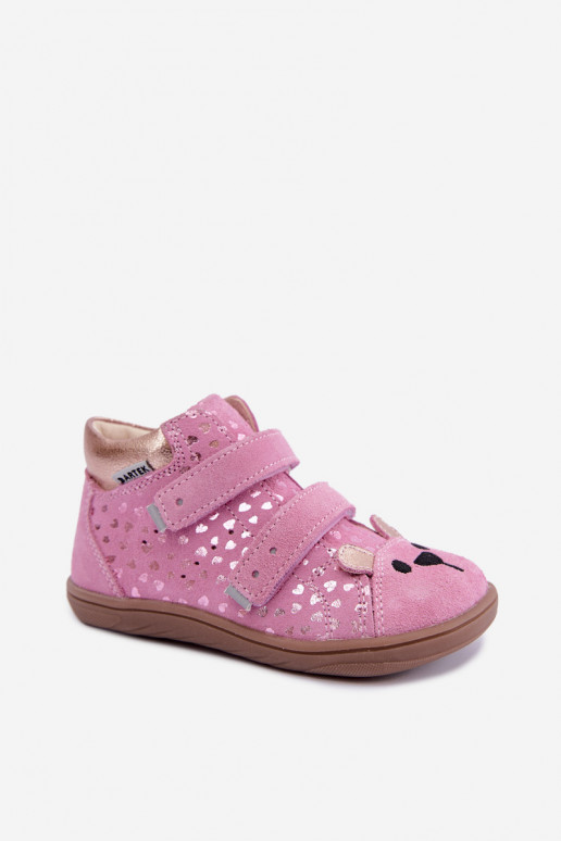 Scarpe rosa per bambini con cuori Bartek 8631965