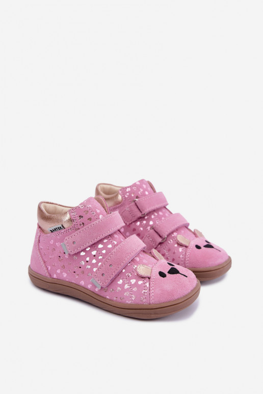 Scarpe rosa per bambini con cuori Bartek 8631965