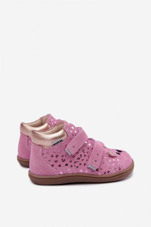 Scarpe rosa per bambini con cuori Bartek 8631965