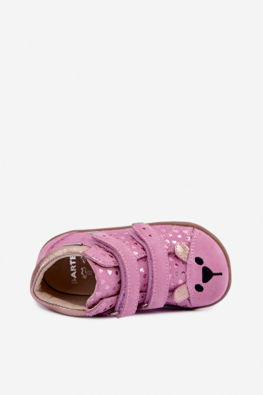 Scarpe rosa per bambini con cuori Bartek 8631965
