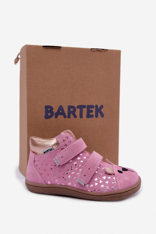 Scarpe rosa per bambini con cuori Bartek 8631965