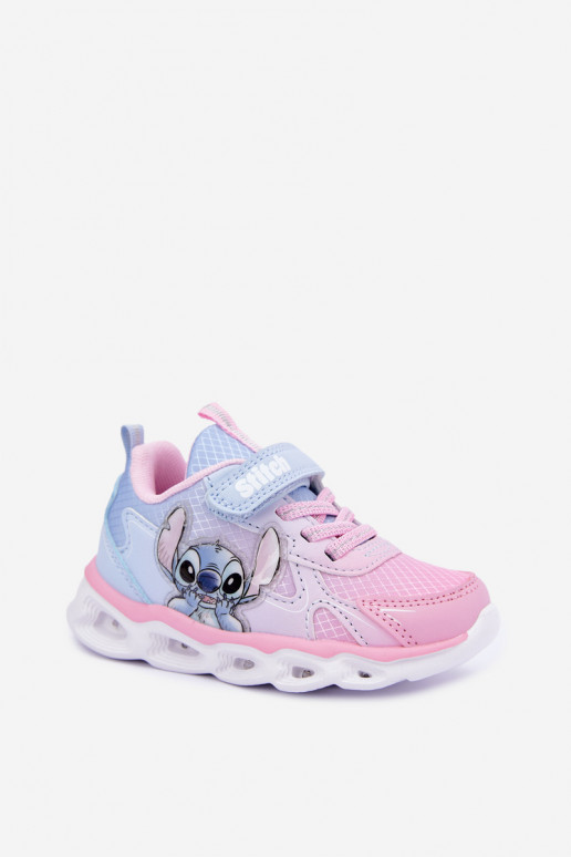 Sneakers per bambini Stitch con suola glitter 8703815 rosa-blu