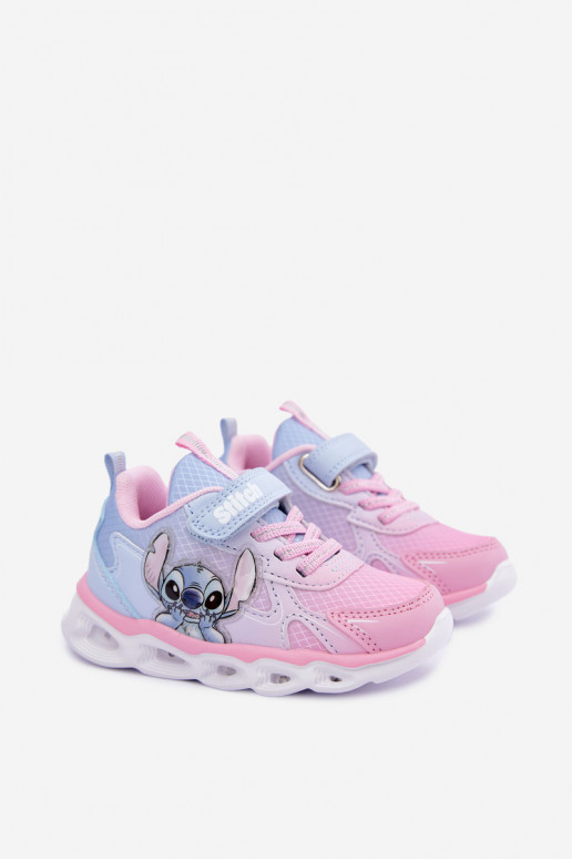 Sneakers per bambini Stitch con suola glitter 8703815 rosa-blu