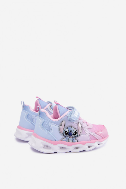 Sneakers per bambini Stitch con suola glitter 8703815 rosa-blu