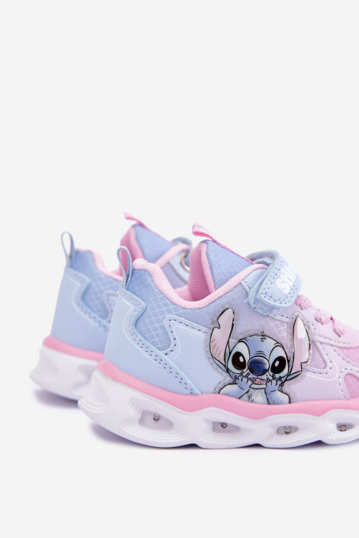 Sneakers per bambini Stitch con suola glitter 8703815 rosa-blu