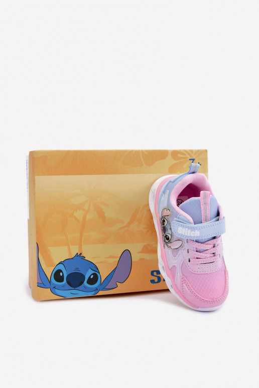 Sneakers per bambini Stitch con suola glitter 8703815 rosa-blu