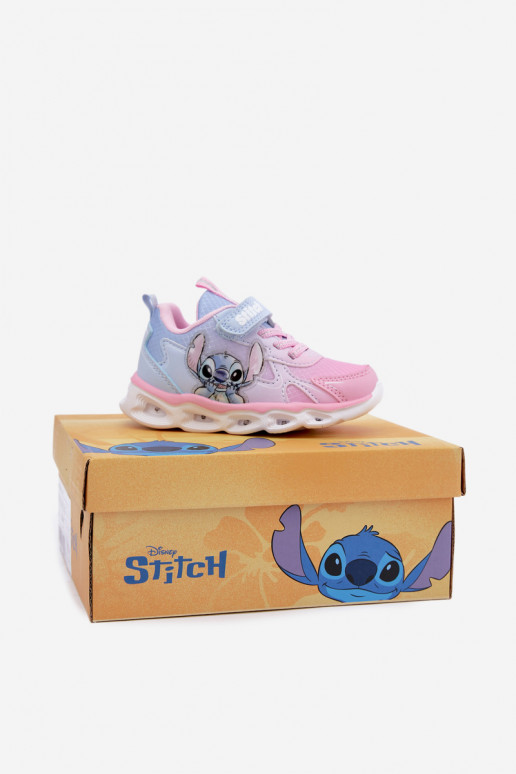 Sneakers per bambini Stitch con suola glitter 8703815 rosa-blu