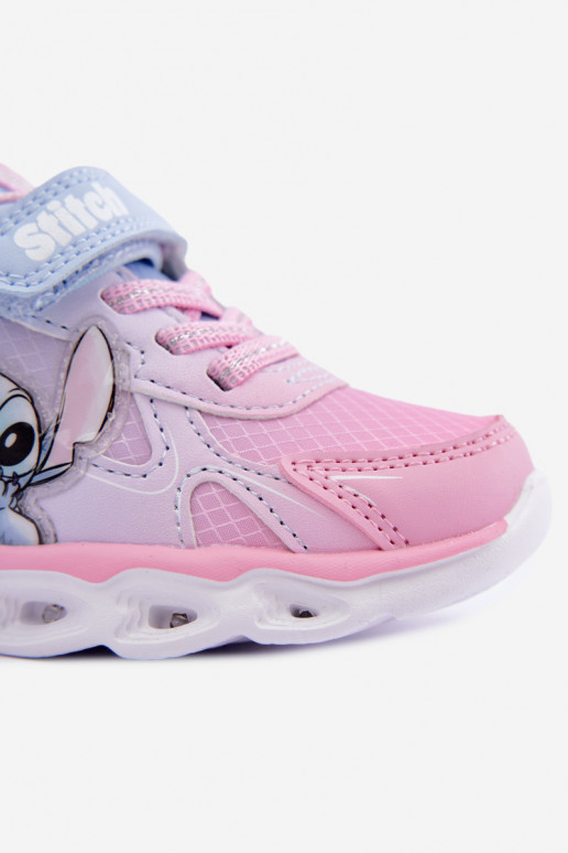 Sneakers per bambini Stitch con suola glitter 8703815 rosa-blu