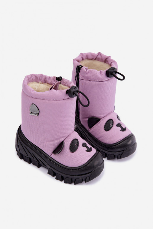 Stivali da neve per bambini in materiale impermeabile Bartek 11045801 viola