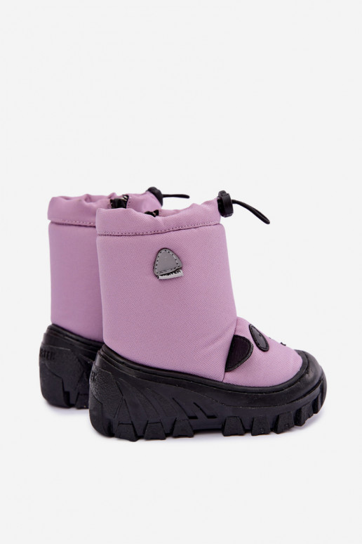 Stivali da neve per bambini in materiale impermeabile Bartek 11045801 viola