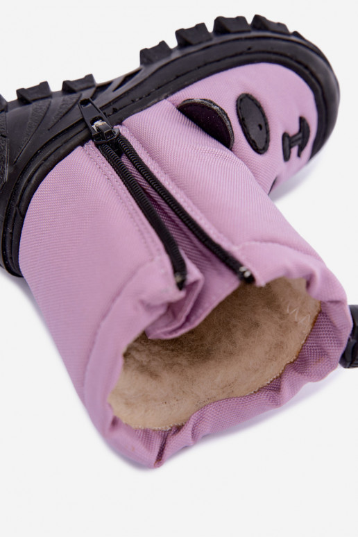 Stivali da neve per bambini in materiale impermeabile Bartek 11045801 viola