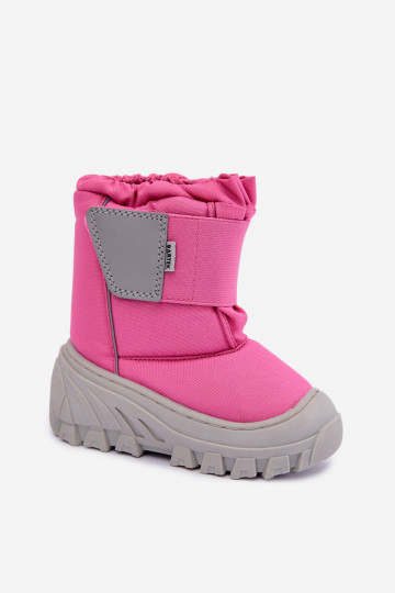Stivali da neve per bambini con chiusure adesive Bartek 11626012 rosa