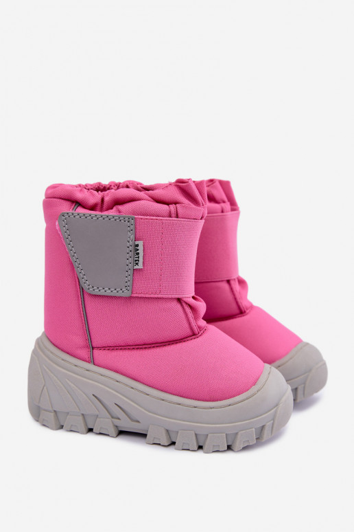 Stivali da neve per bambini con chiusure adesive Bartek 11626012 rosa