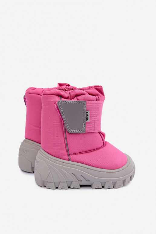 Stivali da neve per bambini con chiusure adesive Bartek 11626012 rosa