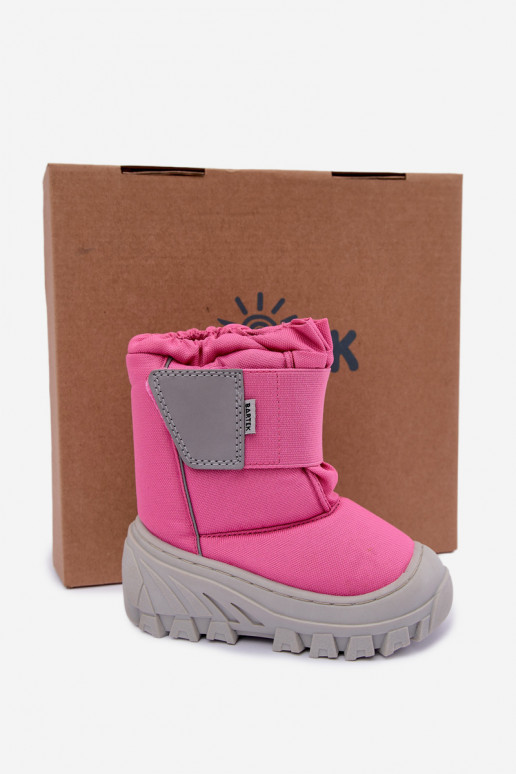 Stivali da neve per bambini con chiusure adesive Bartek 11626012 rosa
