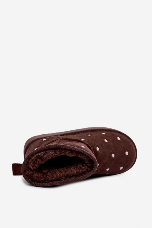 Stivali da neve per bambini con cuori color cioccolato Gracina