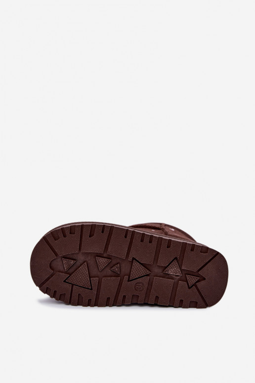 Stivali da neve per bambini con cuori color cioccolato Gracina