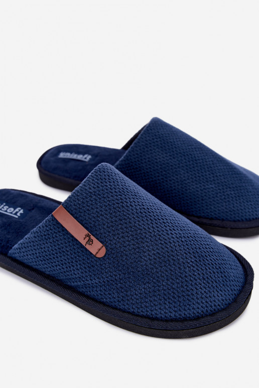 pantofole da uomo in blu scuro Dervan