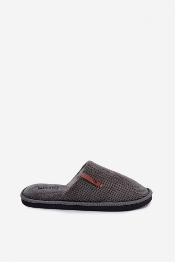 pantofole da uomo in grigio Dervan 2
