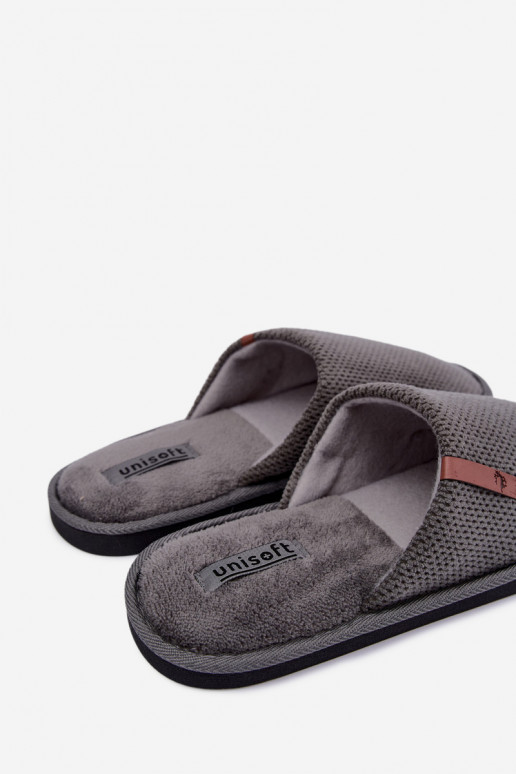 pantofole da uomo in grigio Dervan