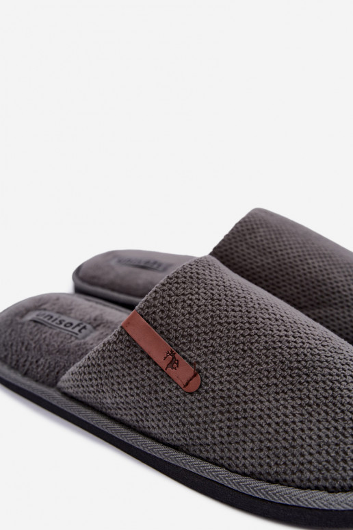 pantofole da uomo in grigio Dervan