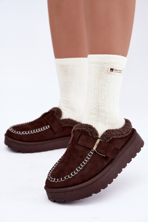stivali da neve da donna con fibbie color cioccolato Saldora