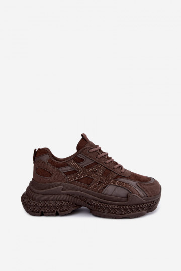 Sneakers con decorazione color cioccolato Amselle 2