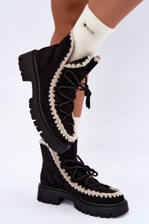 Stivali da neve con dettagli eleganti in nero Cariselle