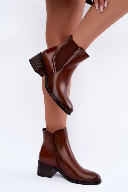 Stivaletti eleganti da donna in marrone Dalmora