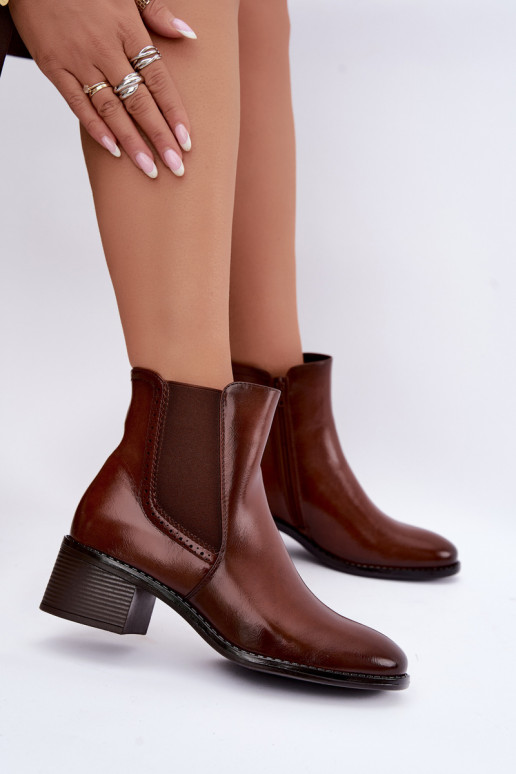Stivaletti eleganti da donna in marrone Dalmora