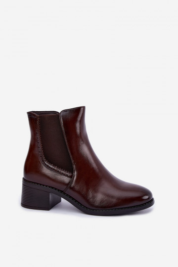 Stivaletti eleganti da donna in marrone scuro Dalmora