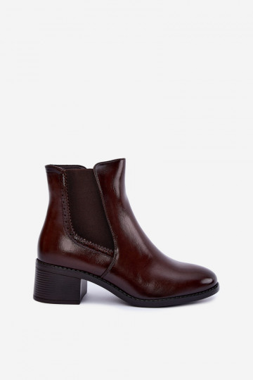 Stivaletti eleganti da donna in marrone scuro Dalmora 2