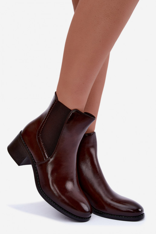 Stivaletti eleganti da donna in marrone scuro Dalmora