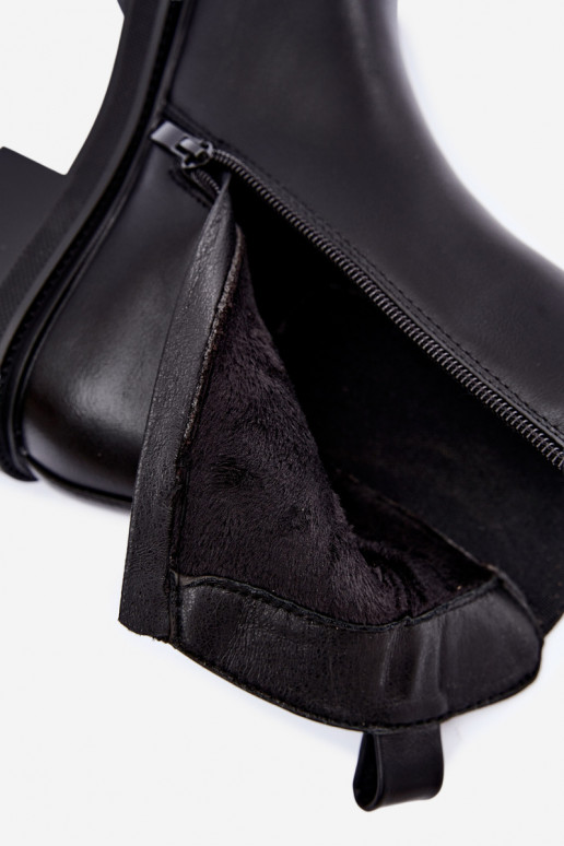 Stivaletti caldi e stilosi con ornamenti in nero Janira