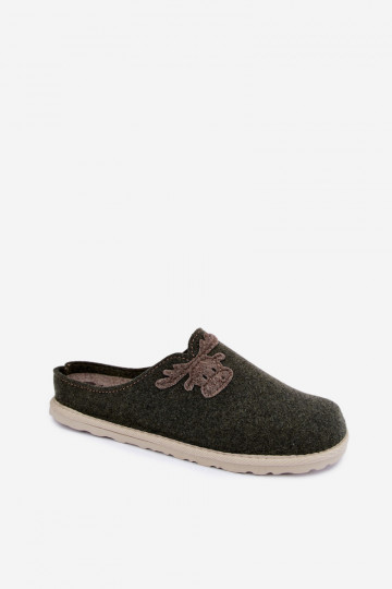 Pantofole donna con cervi Inblu CS000049 kaki