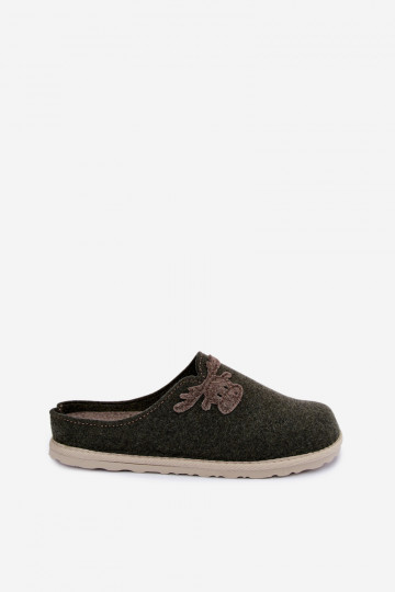 Pantofole donna con cervi Inblu CS000049 kaki 2