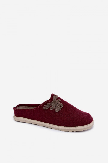 Pantofole donna con cervi Inblu CS000049 bordeaux