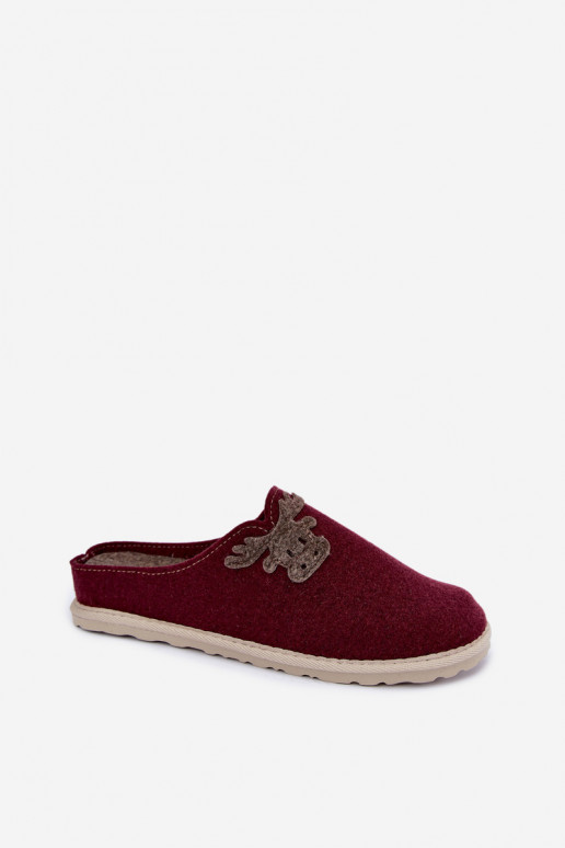 Pantofole donna con cervi Inblu CS000049 bordeaux