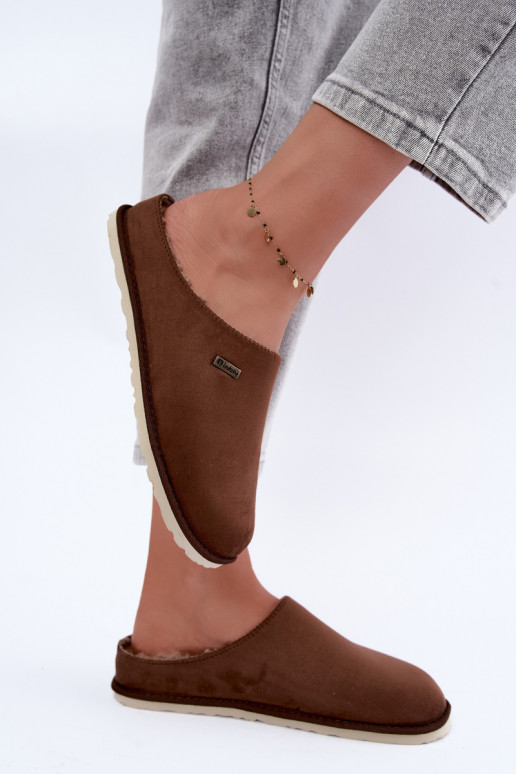 Pantofole da casa donna Inblu CS000034 marrone scuro