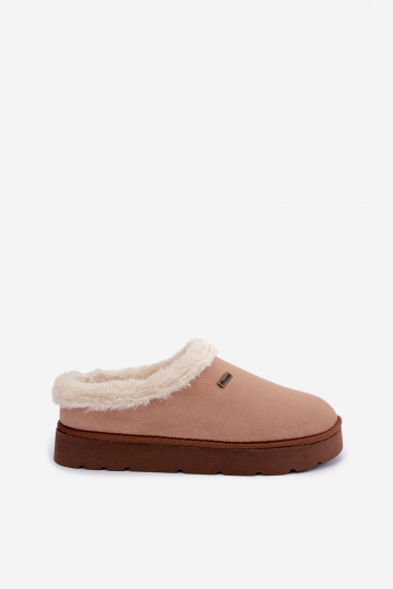 Pantofole da casa donna con pelliccia Inblu DR000004 marrone