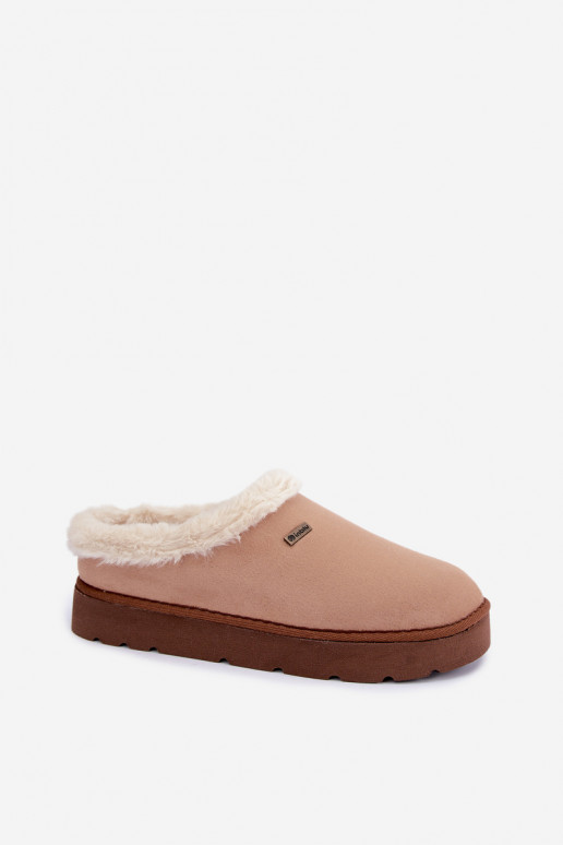 Pantofole da casa donna con pelliccia Inblu DR000004 marrone