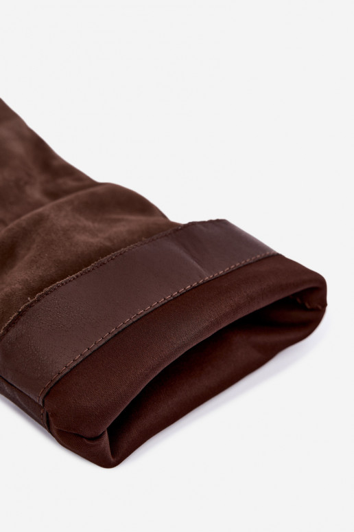 Stivali chaki in suede sintetico con tacco Pamelisse