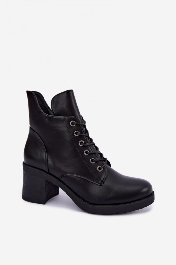 Stivaletti donna caldi con lacci in nero Garella 2