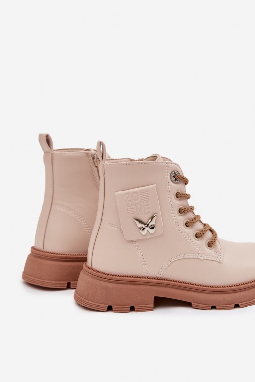 ankle boots isolati per bambini in colore sabbia Alverina